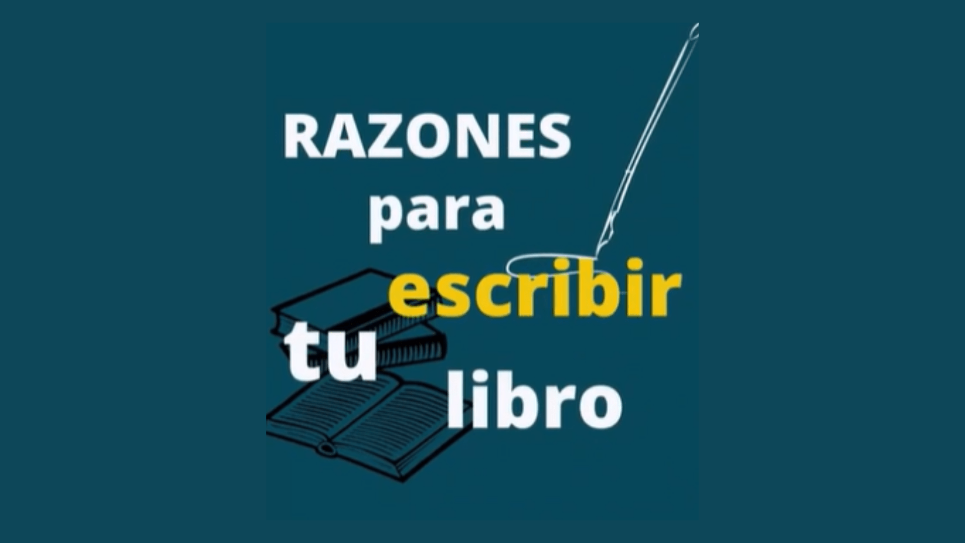 Razones para escribir tu libro - Editorial Tercero en discordia